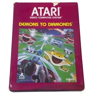 Atari 2600 Demons to Diamonds Video Game CX2615 Box Manual Cartridge 1982